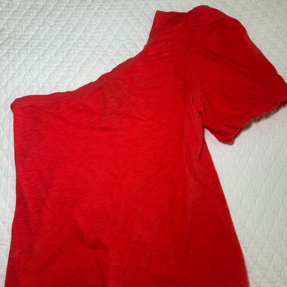 Z Supply Red One-Shoulder Top